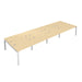 Telescopic Sliding 8 Person Maple Bench With Cable Port 1200 X 800 White