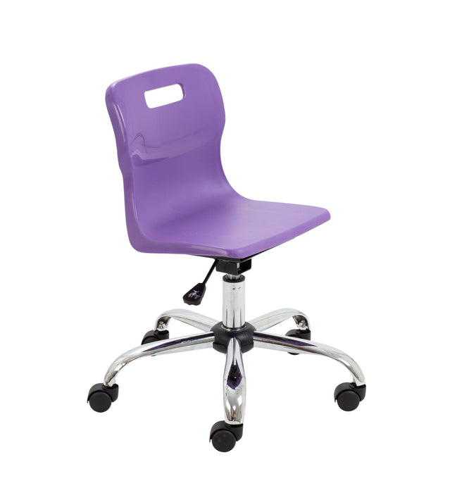 Titan Swivel Junior Chair Purple Castors