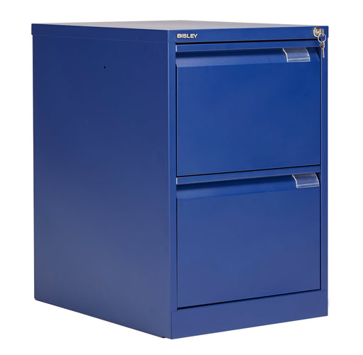 Bisley 2 Drawer Classic Steel Filing Cabinet Blue