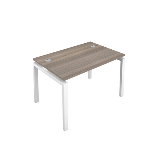 Telescopic 1 Person Grey Oak Bench With Cable Port 1200 X 600 Black