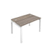 Telescopic 1 Person Grey Oak Bench With Cable Port 1200 X 600 Black