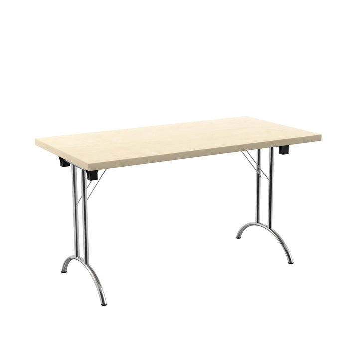 One Union Rectangular Folding Table 1400 X 700 Silver Maple