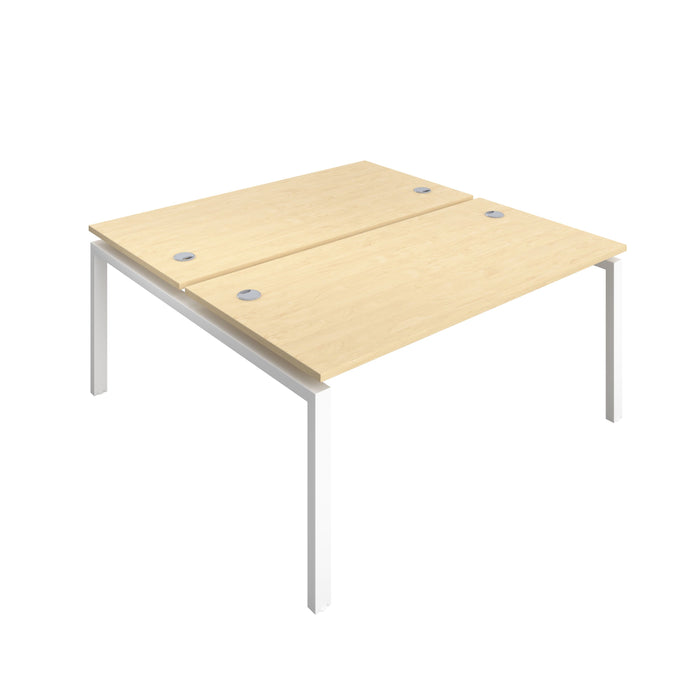 Telescopic 2 Person Maple Bench With Cable Port 1200 X 800 White