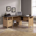 Teknik L-Shaped Executive Desk With Dover Oak Finish and Stylish Slate Coloured Desktop - image 3