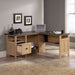 Teknik L-Shaped Executive Desk With Dover Oak Finish and Stylish Slate Coloured Desktop - image 4