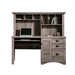 Teknik Louvre Hutch Desk in a Salt Oak Finish with Slide Out Keyboard/Mouse Shelf Multiple Storage Cubbyholes Within Hutch and Filer Drawer - image 8