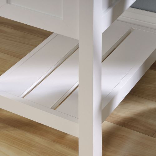 Teknik Shaker Style Desk In Soft White Contrasting Lintel Oak Accent Desktop One Letter Sized Filing Drawer And Shelf Storage - image 9