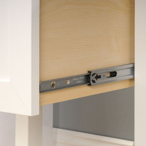 Teknik Shaker Style Desk In Soft White Contrasting Lintel Oak Accent Desktop One Letter Sized Filing Drawer And Shelf Storage - image 10