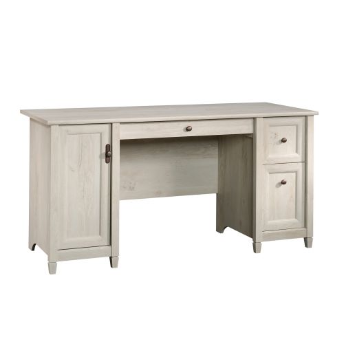 Teknik Chalked Wood Computer Desk with Chalked effect Chestnut Finish Two Storage Drawers Flip Down Keyboard Drawer and Vertical Storage Area - image 13