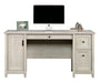 Teknik Chalked Wood Computer Desk with Chalked effect Chestnut Finish Two Storage Drawers Flip Down Keyboard Drawer and Vertical Storage Area - image 14
