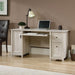 Teknik Chalked Wood Computer Desk with Chalked effect Chestnut Finish Two Storage Drawers Flip Down Keyboard Drawer and Vertical Storage Area - image 2