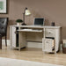 Teknik Chalked Wood Computer Desk with Chalked effect Chestnut Finish Two Storage Drawers Flip Down Keyboard Drawer and Vertical Storage Area - image 3