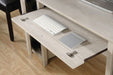 Teknik Chalked Wood Computer Desk with Chalked effect Chestnut Finish Two Storage Drawers Flip Down Keyboard Drawer and Vertical Storage Area - image 4