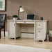 Teknik Chalked Wood Computer Desk with Chalked effect Chestnut Finish Two Storage Drawers Flip Down Keyboard Drawer and Vertical Storage Area