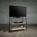 Teknik Industrial Style TV Stand with Durable Black Metal Frame and Charter Oak Effect Shelves and Room for 36in TV