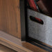 Teknik Hampstead Park Wide Bookcase Grand Walnut Effect Finish Two Fixed Display Shelves One Adjustable Shelf Sliding Doors and Sturdy Wooden F - image 6