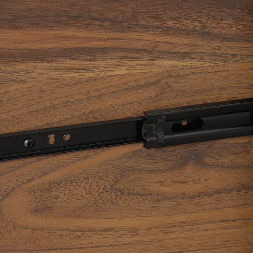 Teknik Hampstead Park Narrow Bookcase Grand Walnut Effect Finish Two Fixed Display Shelves Two file Drawers and Sturdy Wooden Feet - image 7