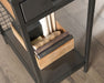 Teknik Boulevard L Shaped Desk Black Finish Contrasting Vintage Oak Accent Effect - image 11
