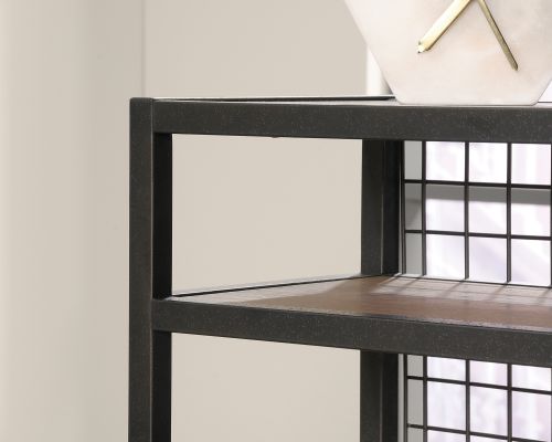Teknik Boulevard L Shaped Desk Black Finish Contrasting Vintage Oak Accent Effect - image 3