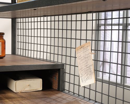 Teknik Boulevard L Shaped Desk Black Finish Contrasting Vintage Oak Accent Effect - image 5