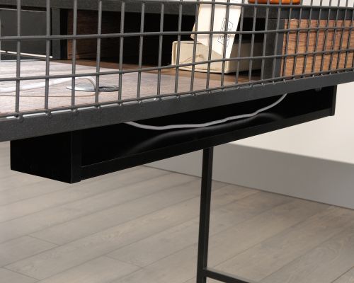 Teknik Boulevard L Shaped Desk Black Finish Contrasting Vintage Oak Accent Effect - image 6