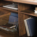Teknik Clifton Place L-Shaped Executive Desk Grand Walnut Effect Finish Flip Down Keyboard Shelf Two File Drawers Three Storage Drawers Cubby S - image 10