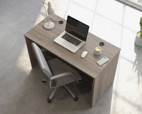 Teknik Affiliate 1200600 Desk in a Hudson Elm effect finish, two grommet holes for cord management - image 3