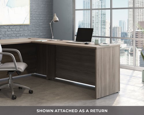 Teknik Affiliate 1500600 Desk in a Hudson Elm effect finish, two grommet holes for cord management - image 9