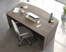 Teknik Affiliate 1500870 Bow Front Desk in a Hudson Elm effect finish two grommet holes for cord management - image 3