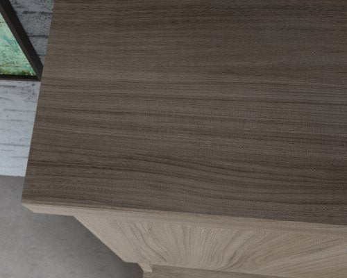 Teknik Affiliate 1500 Hutch in a Hudson Elm effect finish, hidden storage behind two double doors - image 5