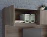 Teknik Affiliate 1500 Hutch in a Hudson Elm effect finish, hidden storage behind two double doors - image 7