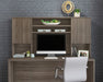 Teknik Affiliate 1800 Hutch in a Hudson Elm effect finish, hidden adjustable shelves for storage behind two doors - image 4