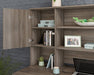Teknik Affiliate 1800 Hutch in a Hudson Elm effect finish, hidden adjustable shelves for storage behind two doors - image 5