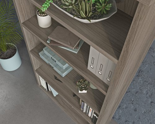 Teknik Affiliate 5 Shelf Bookcase in a Hudson Elm effect finish - image 4