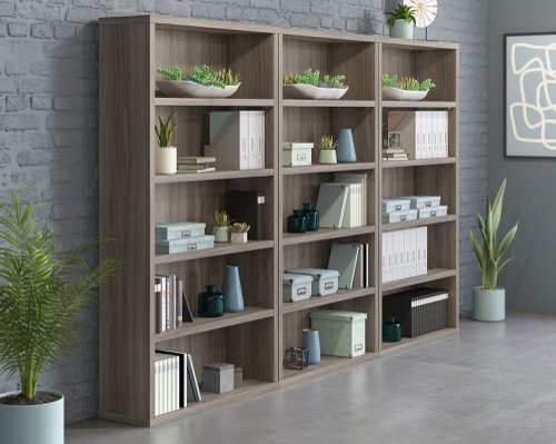 Teknik Affiliate 5 Shelf Bookcase in a Hudson Elm effect finish - image 5