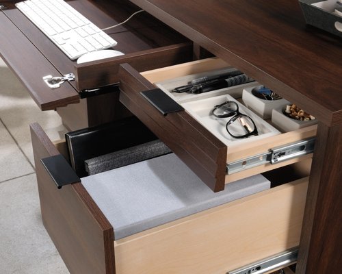 Teknik Elstree Credenza Desk in Spiced Mahogany - image 5