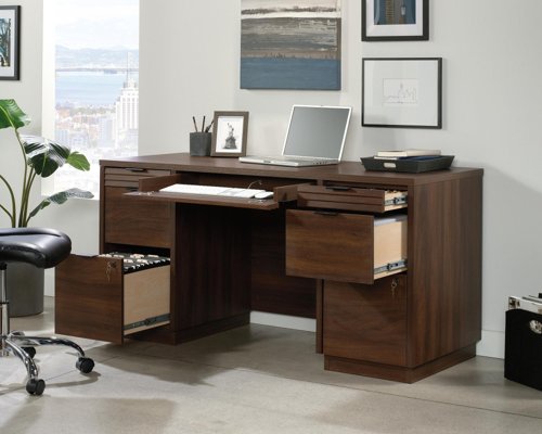 Teknik Elstree Credenza Desk in Spiced Mahogany - image 9