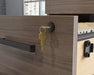 Teknik Affiliate 2 Drawer Mobile Pedestal in a Hudson Elm effect finish two spacious file lockable drawers - image 4