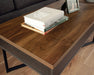 Teknik Canyon Lane Lift-Up Coffee / Work Table Brew Oak effect durable 1in thick lift up top hidden storage and 360 degree all round finish - image 3