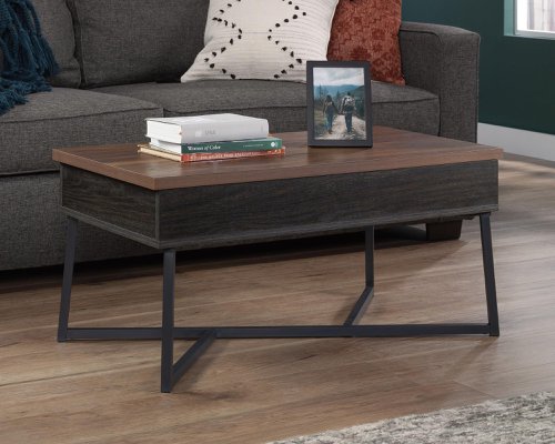 Teknik Canyon Lane Lift-Up Coffee / Work Table Brew Oak effect durable 1in thick lift up top hidden storage and 360 degree all round finish