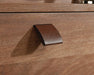 Teknik Avon Leather Handled Wall Desk Sindoori Mango space saving hanging design flip down door, shelf leather pull and tack board - image 4