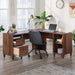Teknik Willow L-Shaped Executive Desk in Grand Walnut Effect - image 14