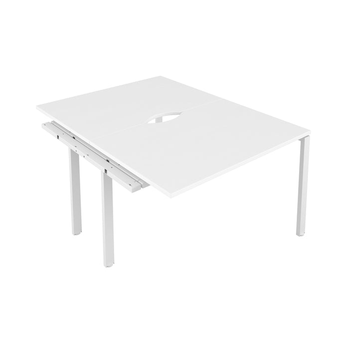 Cb 2 Person Extension Bench With Cut Out 1400 X 800 White Black