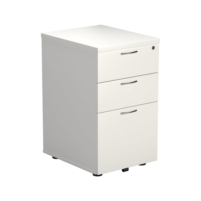 3 Drawer Under Desk Pedestal White