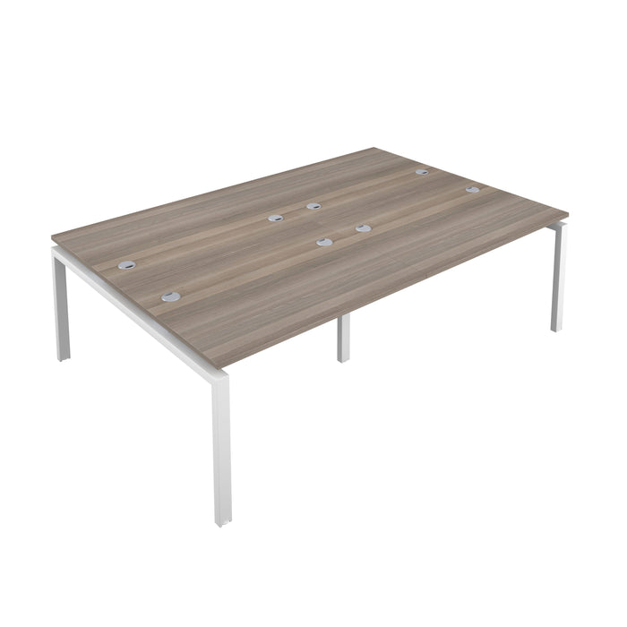 Telescopic 4 Person Grey Oak Bench With Cable Port 1200 X 600 Silver