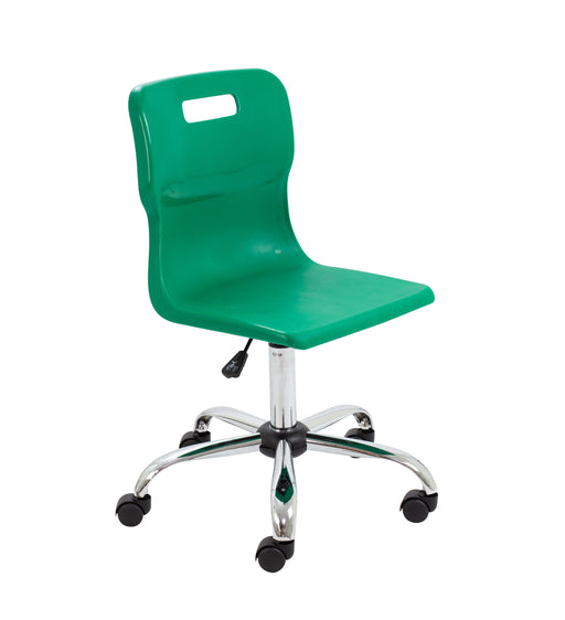 Titan Swivel Senior Chair Green Castors