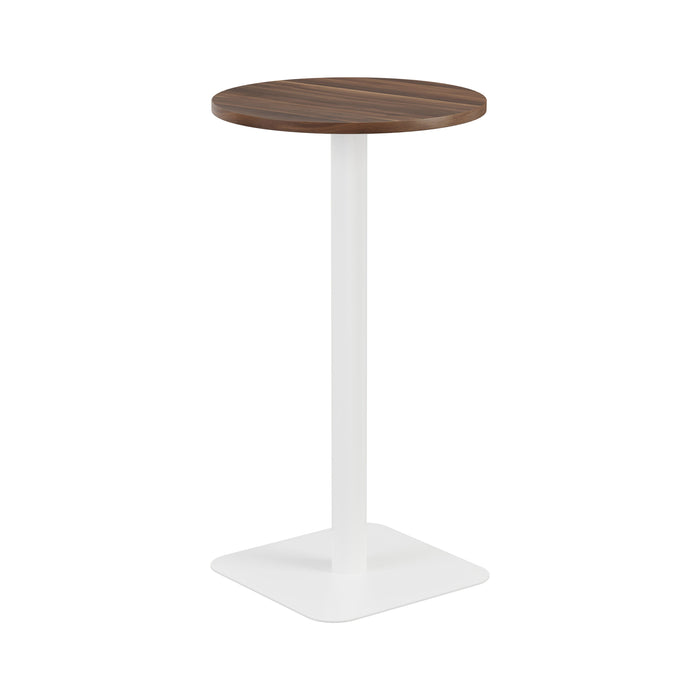 Contract High Table Dark Walnut With White Leg 600Mm