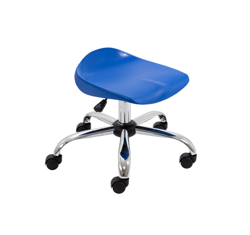 Titan Swivel Junior Stool Blue Castors