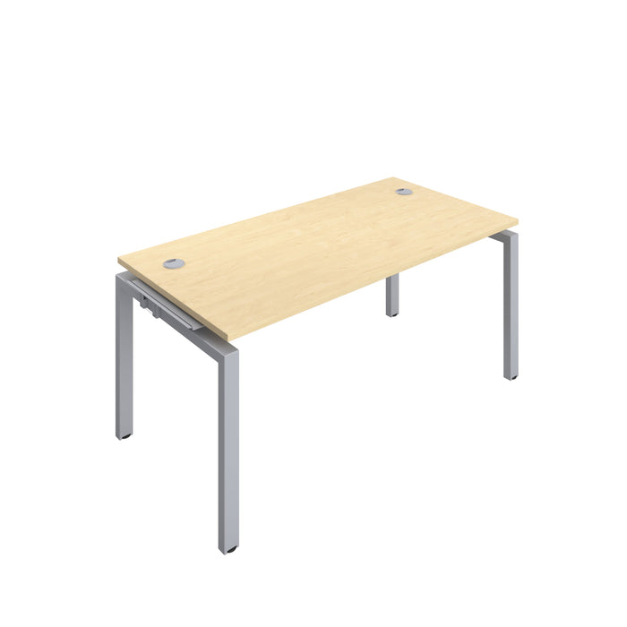 Telescopic Sliding 1 Person Maple Bench Extension With Cable Port 1200 X 800 White