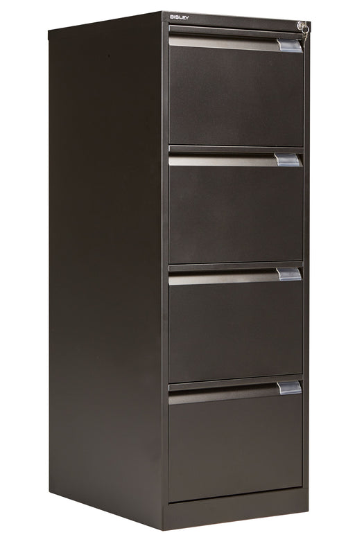 Bisley 4 Drawer Classic Steel Filing Cabinet Black